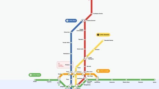 Imagem Designer imagina rota de metrô para Maceió; veja linhas e estações