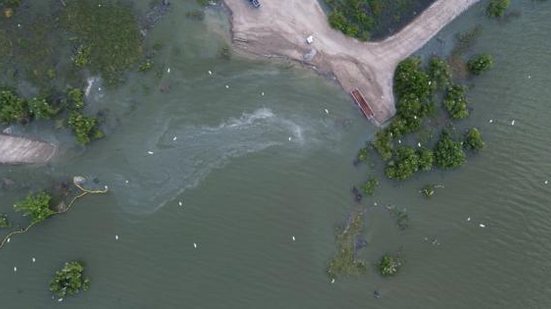 Área da Mina 18, da Braskem, nesta segunda-feira, 11 de dezembro | Foto: Reprodução / TV Pajuçara