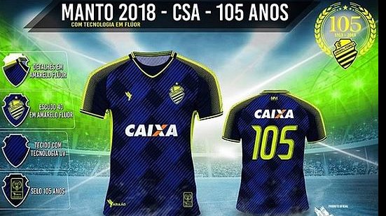 Camisa em homenagem aos 105 anos do CSA | Divulgação / CSA