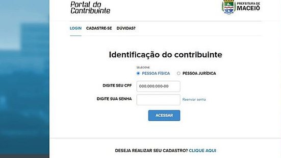 Negociação é feita exclusivamente pelo Portal do Contribuinte | Reprodução