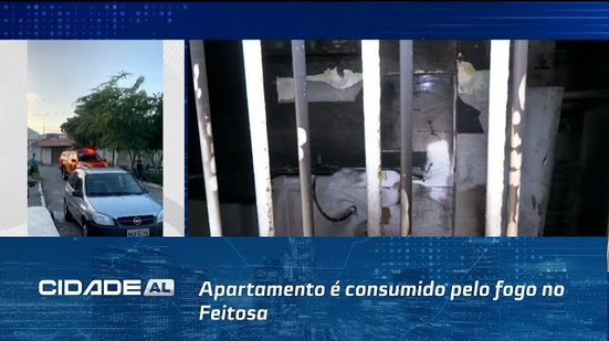 Apartamento é consumido pelo fogo no Feitosa; bombeiros já controlaram as chamas