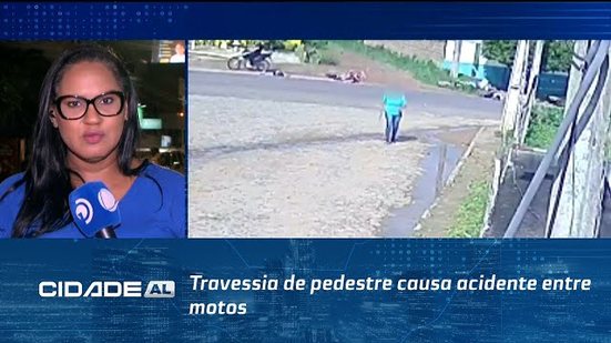 Travessia de pedestre causa acidente entre motos, no Agreste Alagoano