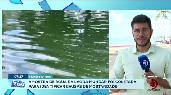 Amostra de água da lagoa mundaú foi coletada para identificar causas de mortandade