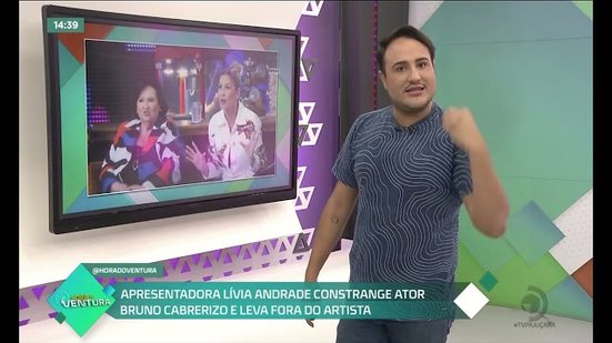 Lívia Andrade leva fora de Luciano Huck no Domingão.