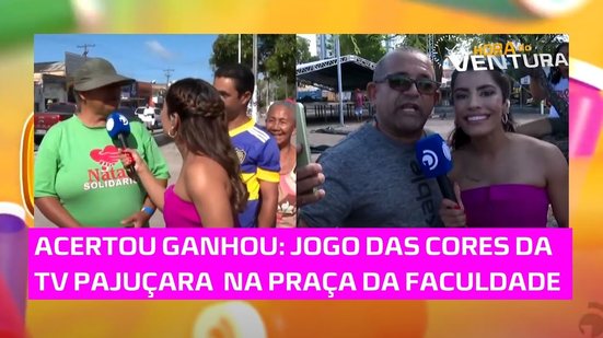 Acertou, Ganhou! O jogo das Cores TV Pajuçara Record está na praça da faculdade no Prado