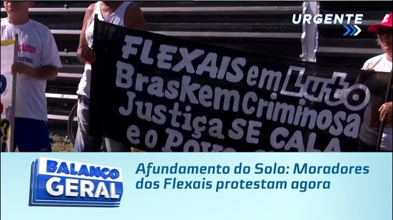 Afundamento do Solo: Moradores dos Flexais protestam agora