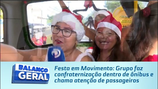 Festa em Movimento: Grupo faz confraternização dentro de ônibus e chama atenção de passageiros