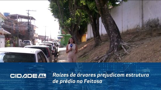 Moradores em Agonia: Raízes de árvores prejudicam estrutura de prédio no Feitosa