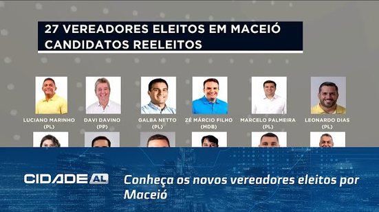 Eleições 2024: Conheça os novos vereadores eleitos por Maceió