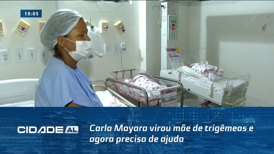 Carla Mayara virou mãe de trigêmeas e agora precisa de ajuda