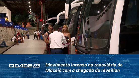 Movimento intenso na rodoviária de Maceió com a chegada do réveillon