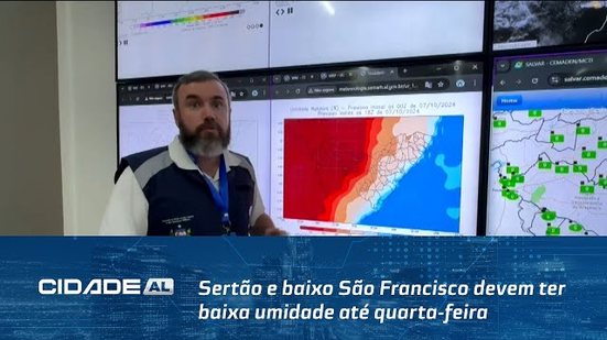 Sertão e baixo São Francisco devem ter baixa umidade até quarta-feira