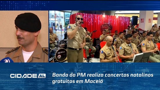 Banda da PM realiza concertos natalinos gratuitos em Maceió