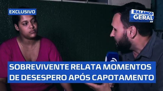 Sobrevivente fala dos momentos de desespero vividos durante e após a queda do ônibus