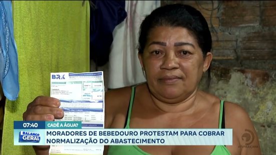 Moradores de Bebedouro protestam para cobrar normalização do abastecimento