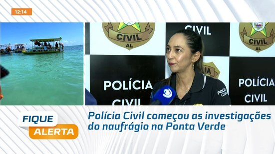 Polícia Civil começou as investigações do naufrágio na Ponta Verde