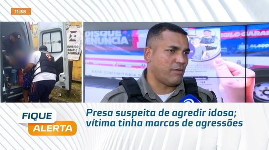 Presa suspeita de agredir idosa; vítima tinha marcas de agressões