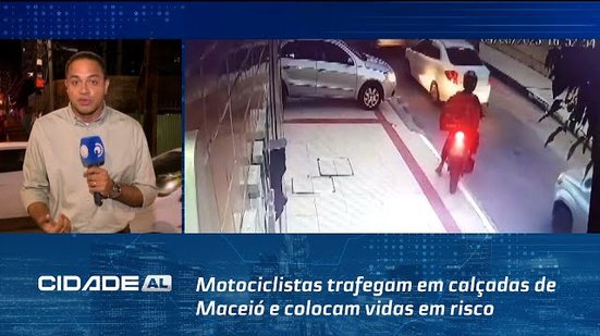 Cenas de Irresponsabilidade: Motociclistas trafegam em calçadas de Maceió e colocam vidas em risco