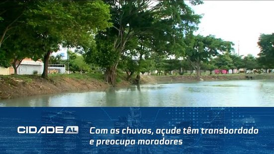 No Clima Bom: Com as chuvas, açude têm transbordado e preocupa moradores