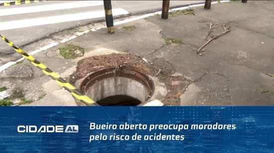 Pajuzap: Bueiro aberto preocupa moradores pelo risco de acidentes