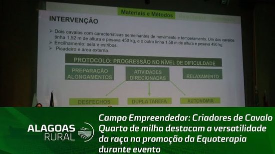 Criadores de Cavalo Quarto de milha destacam a versatilidade da raça na promoção da Equoterapia