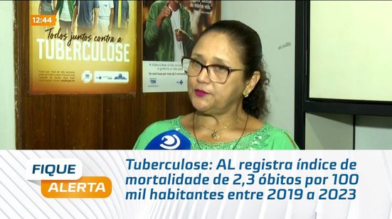 Tuberculose:AL registra índice de mortalidade de 2,3 óbitos por 100 mil habitantes entre 2019 a 2023