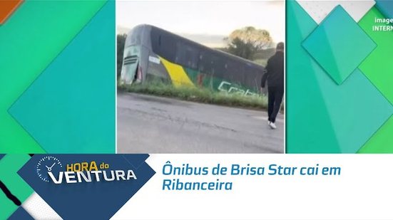 Ônibus de Brisa Star cai em Ribanceira.