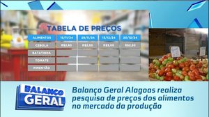 Balanço Geral Alagoas realiza pesquisa de preços dos alimentos no mercado da produção