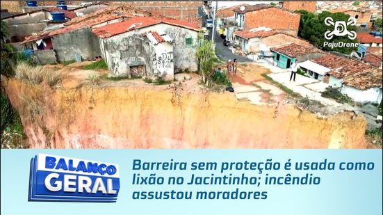 Barreira sem proteção é usada como lixão no Jacintinho; incêndio assustou moradores