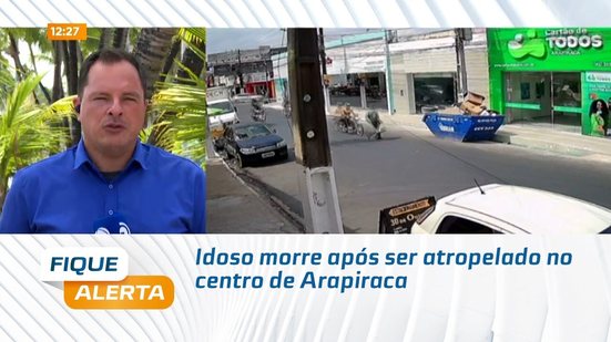 Idoso morre após ser atropelado no centro de Arapiraca