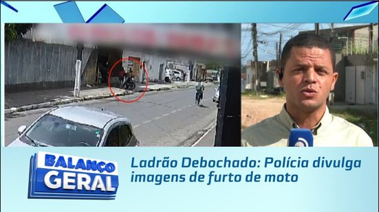 Ladrão Debochado: Polícia divulga imagens de furto de moto