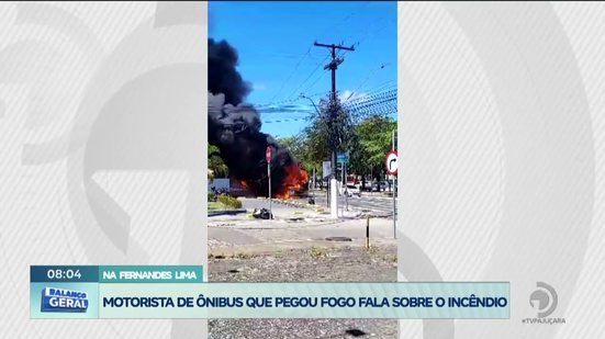 Motorista de ônibus que pegou fogo fala sobre o incêndio