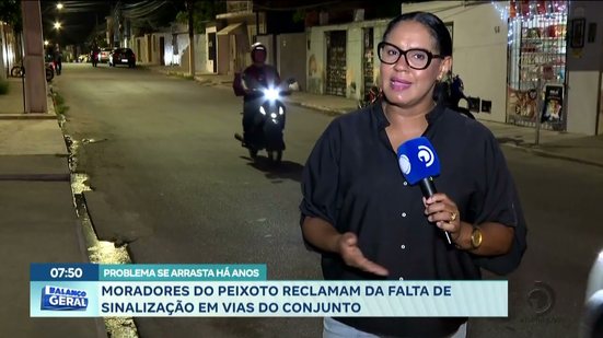 Moradores do Peixoto reclamam da falta de sinalização em vias do conjunto