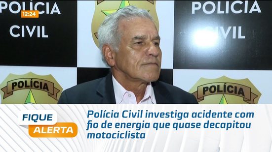 Polícia Civil investiga acidente com fio de energia que quase decapitou motociclista