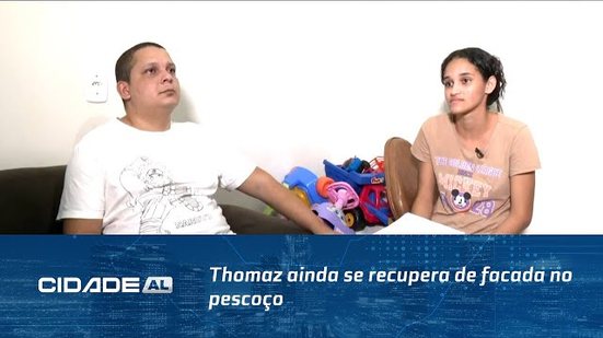 Thomaz ainda se recupera de facada no pescoço; família precisa de ajuda para tratamento na Bahia