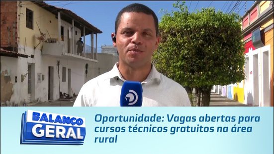 Oportunidade: Vagas abertas para cursos técnicos gratuitos na área rural