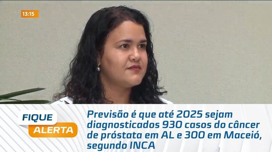 Previsão é que até 2025 sejam diagnosticados 930 casos do câncer de próstata em AL e 300 em Maceió