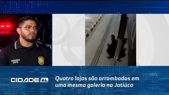 Flagrado Por Câmeras: Quatro lojas são arrombadas em uma mesma galeria na Jatiúca