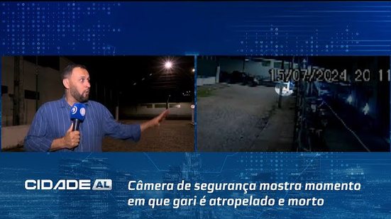 Câmera de segurança mostra momento em que gari é atropelado e morto; caso foi na segunda-feira