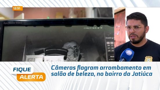 Câmeras flagram arrombamento em salão de beleza, no bairro da Jatiúca