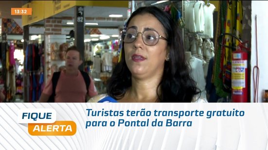 Turistas terão transporte gratuito para o Pontal da Barra