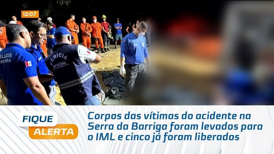 Corpos das vítimas do acidente foram levados para o IML e cinco já foram liberados