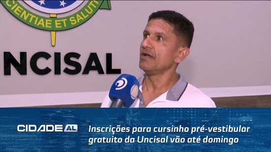 Inscrições para cursinho pré-vestibular gratuito da Uncisal vão até domingo