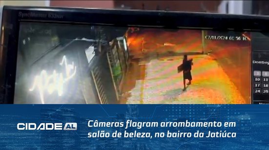 Medo e Prejuízo: Câmeras flagram arrombamento em salão de beleza, no bairro da Jatiúca