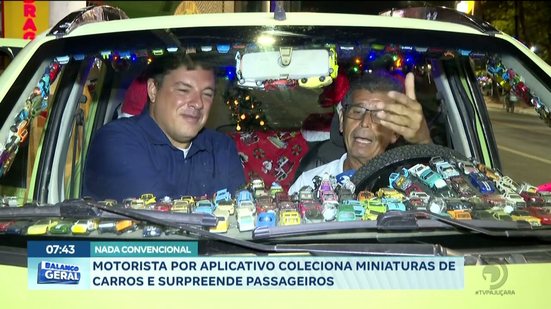 Nada Convencional: Motorista por aplicativo coleciona miniaturas de carros e surpreende passageiros