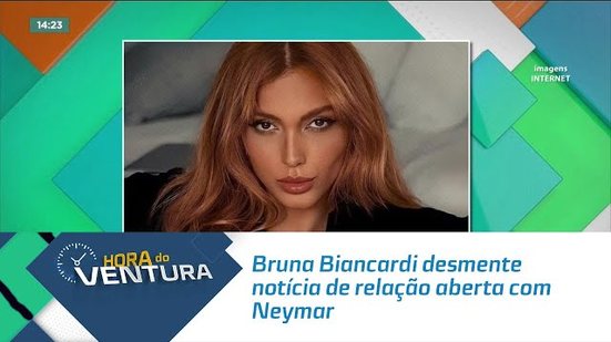 Bruna Biancardi desmente notícia de relação aberta com Neymar.