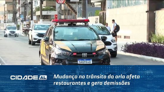 Mudança no trânsito da orla afeta restaurantes e gera demissões