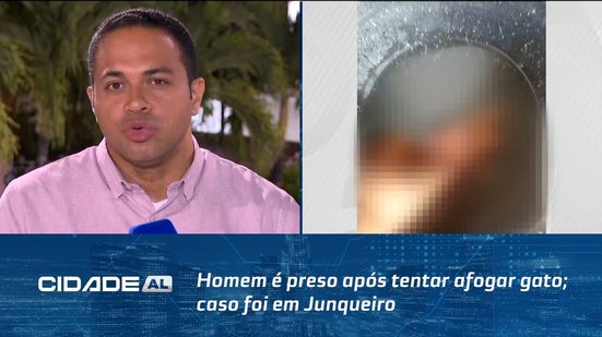 Homem é preso após tentar afogar gato; caso foi em Junqueiro