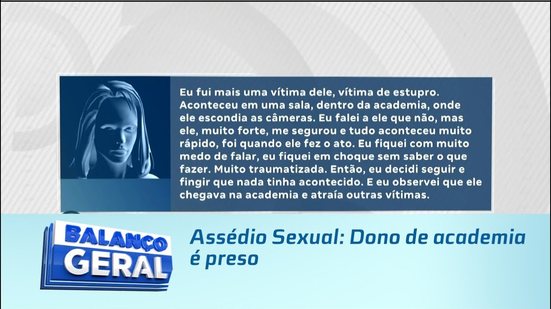 Assédio Sexual: Dono de academia é preso