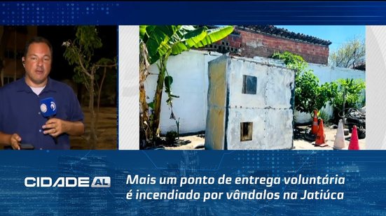 Prejuízo: Mais um ponto de entrega voluntária é incendiado por vândalos na Jatiúca